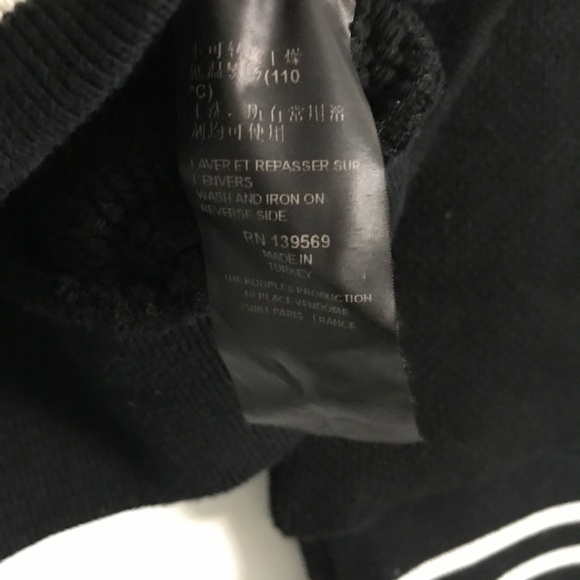 The Kooples SPORT Black Jacket Snap Button Zip Hood Mens XL - Picture 5 of 12